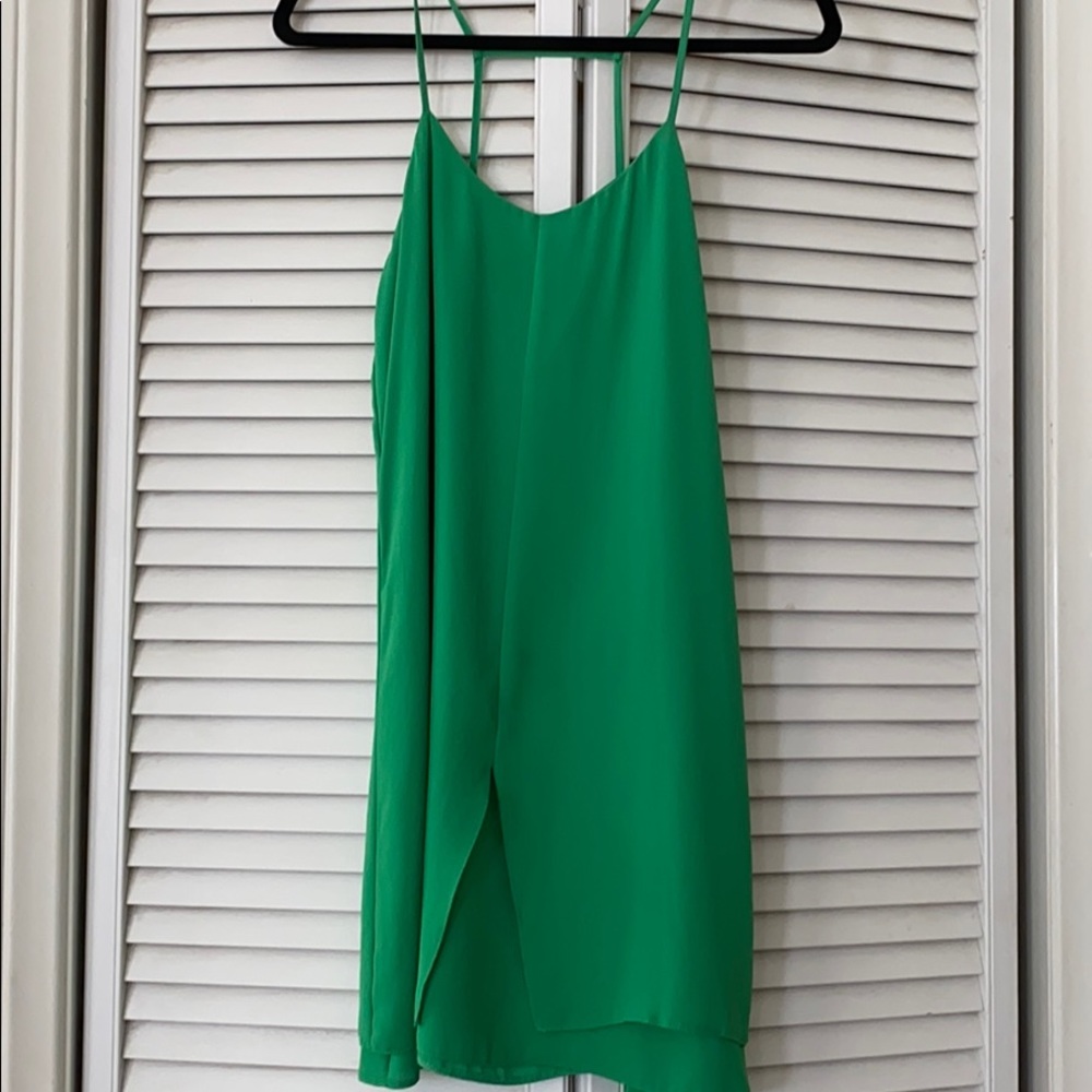 Top shop GREEN SLIP DRESS